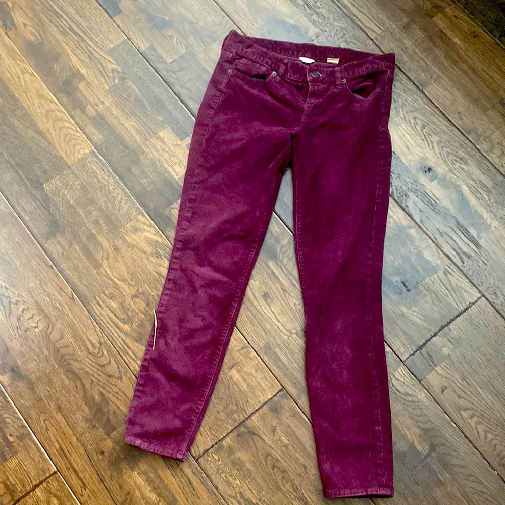 Maroon J.Crew corduroy pants